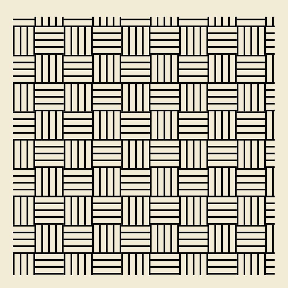 Seamless Geometric Grid Pattern Minimalist Black and White Line Textur vector