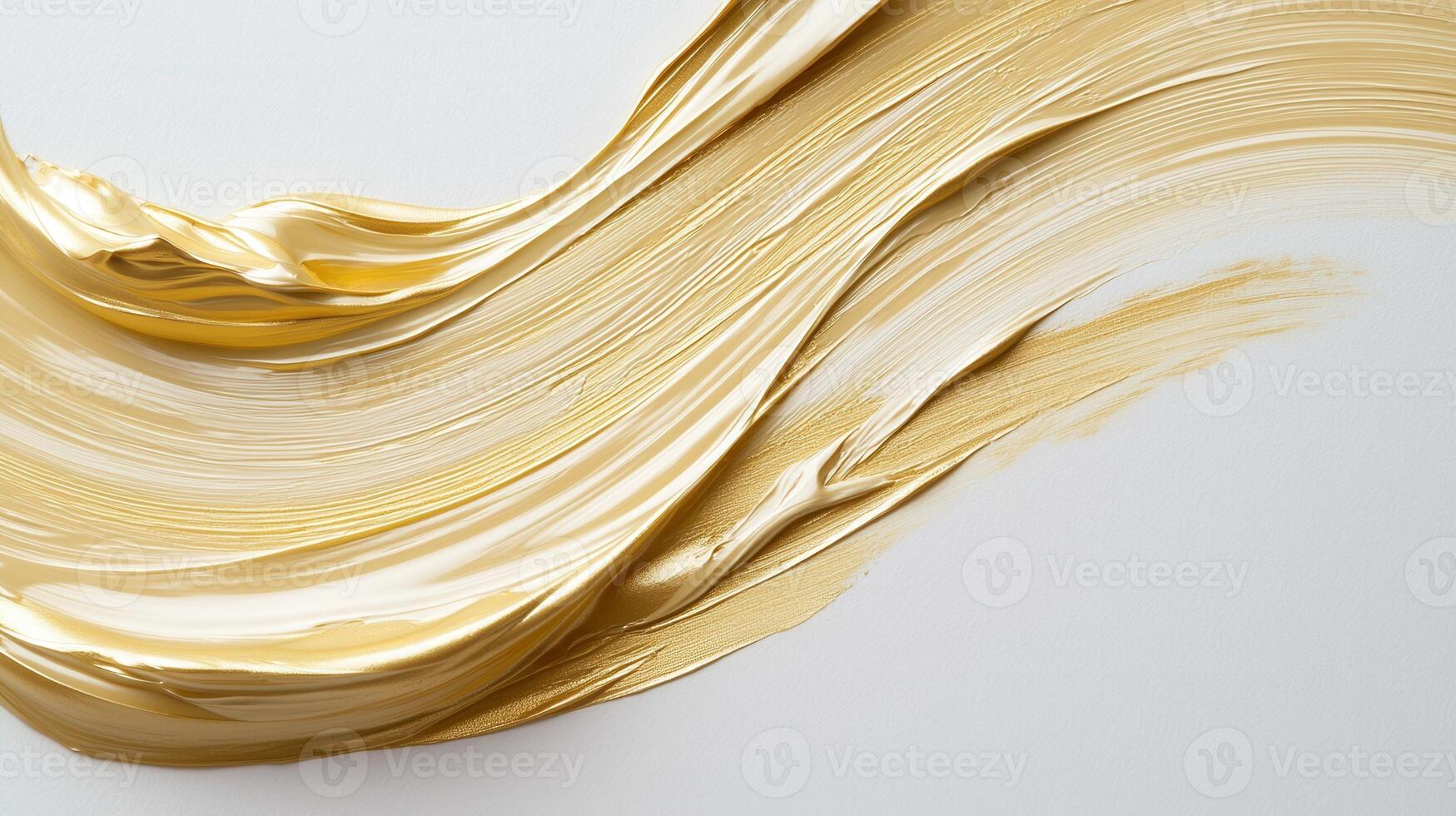 metallic paint smearing across textured surface, creating elegant artistic backdrop with shimmer Gold photo