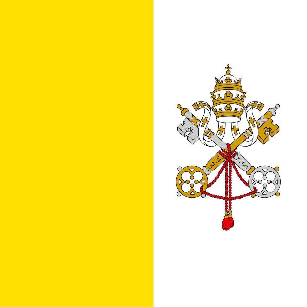 The flag of the vatican city vector