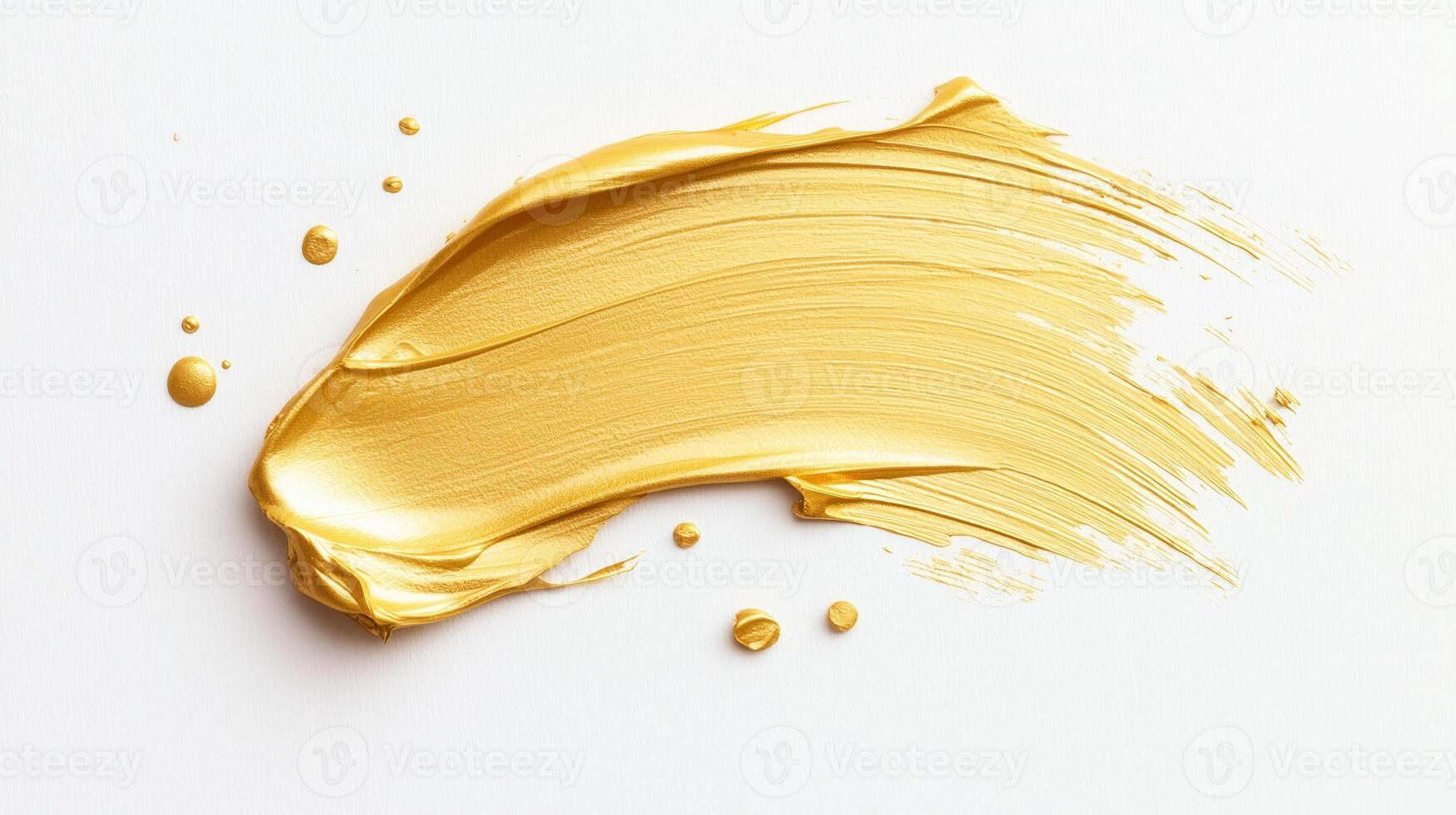 Gold paint smearing across textured surface, creating elegant shimmer backdrop with artistic metallic photo