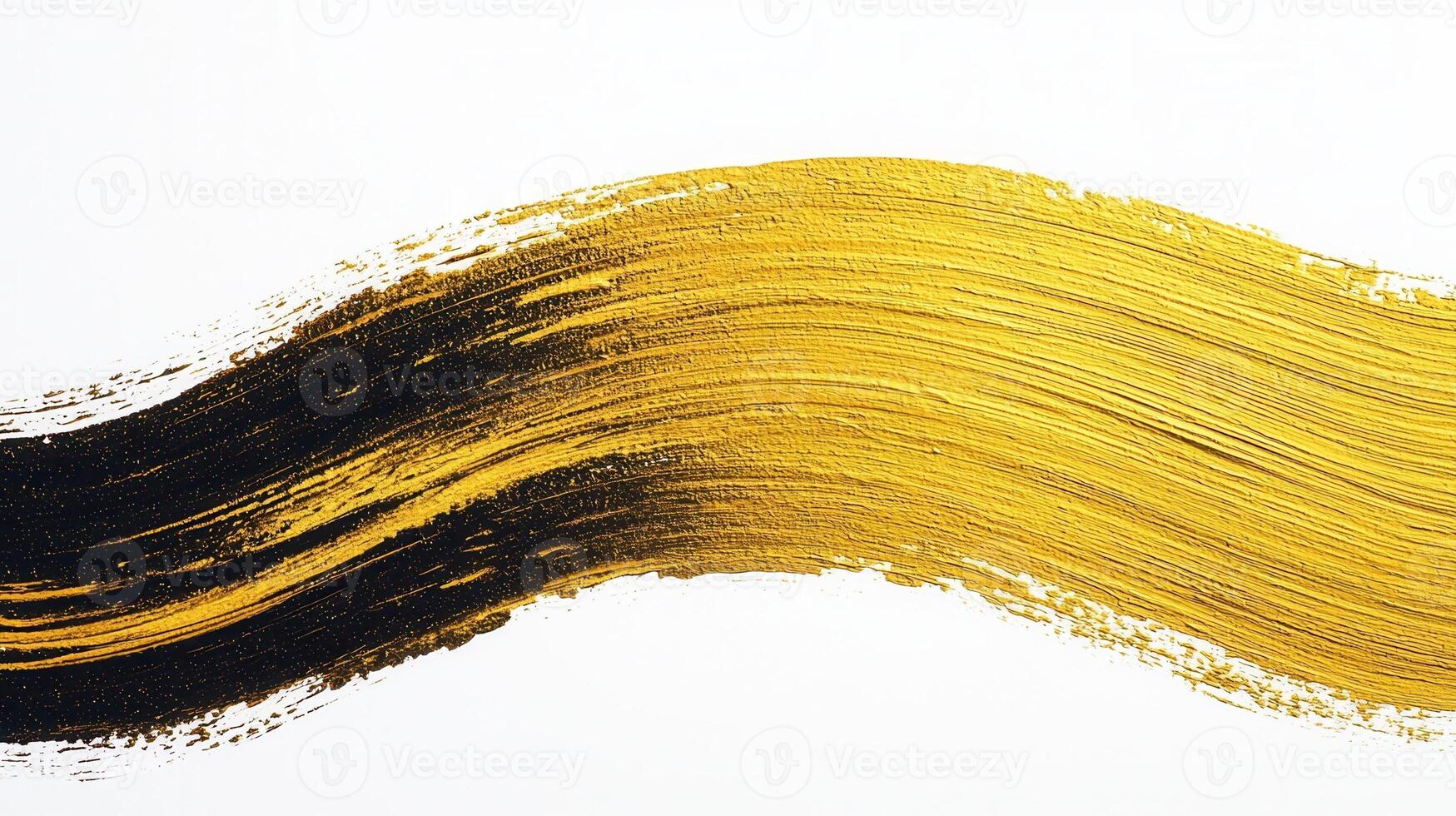 Gold paint smearing across textured creating elegant artistic backdrop with metallic shimmer photo
