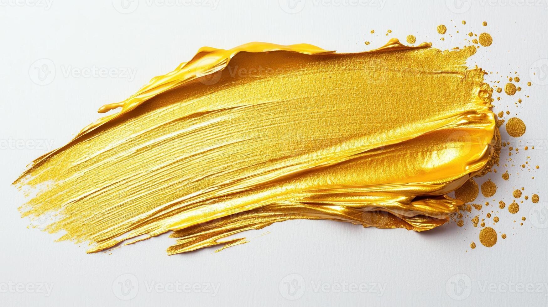 Gold paint smearing with textured surface, creating elegant artistic backdrop across metallic shimmer photo