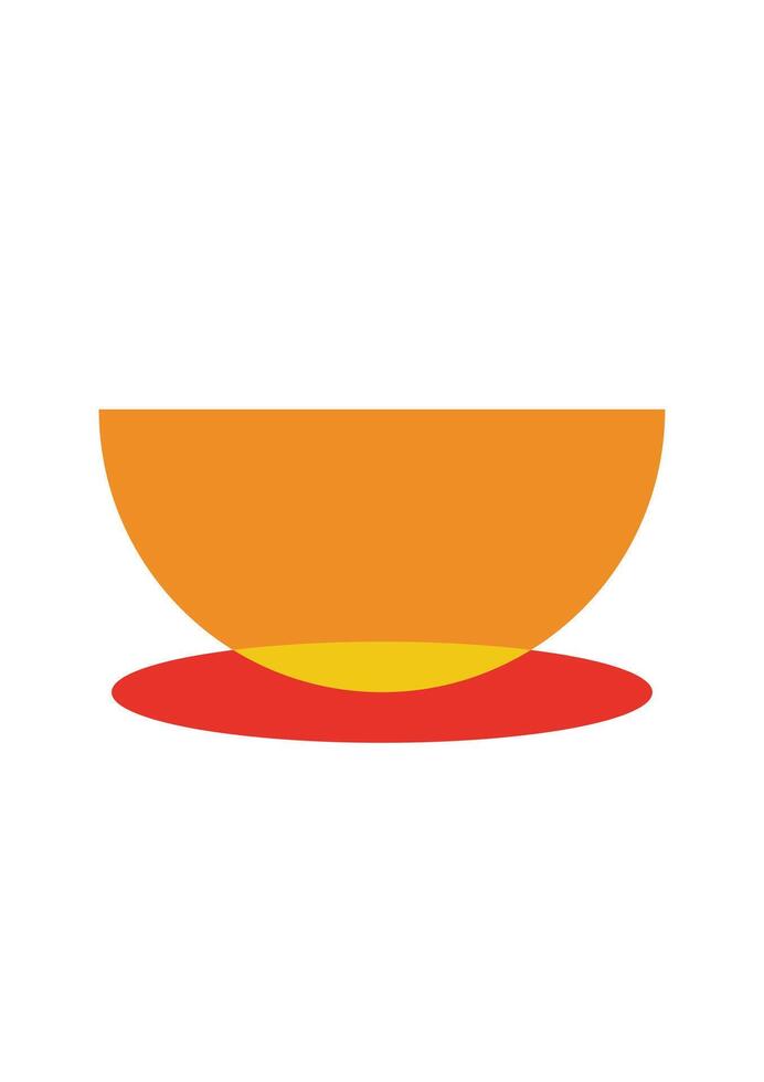 Illustration art abstract bowl vector