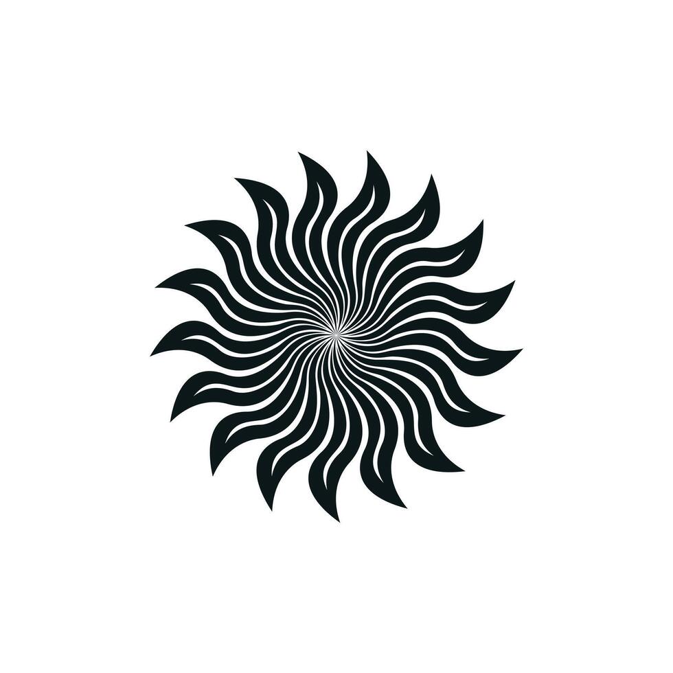 Abstract Spiral Sun Design vector
