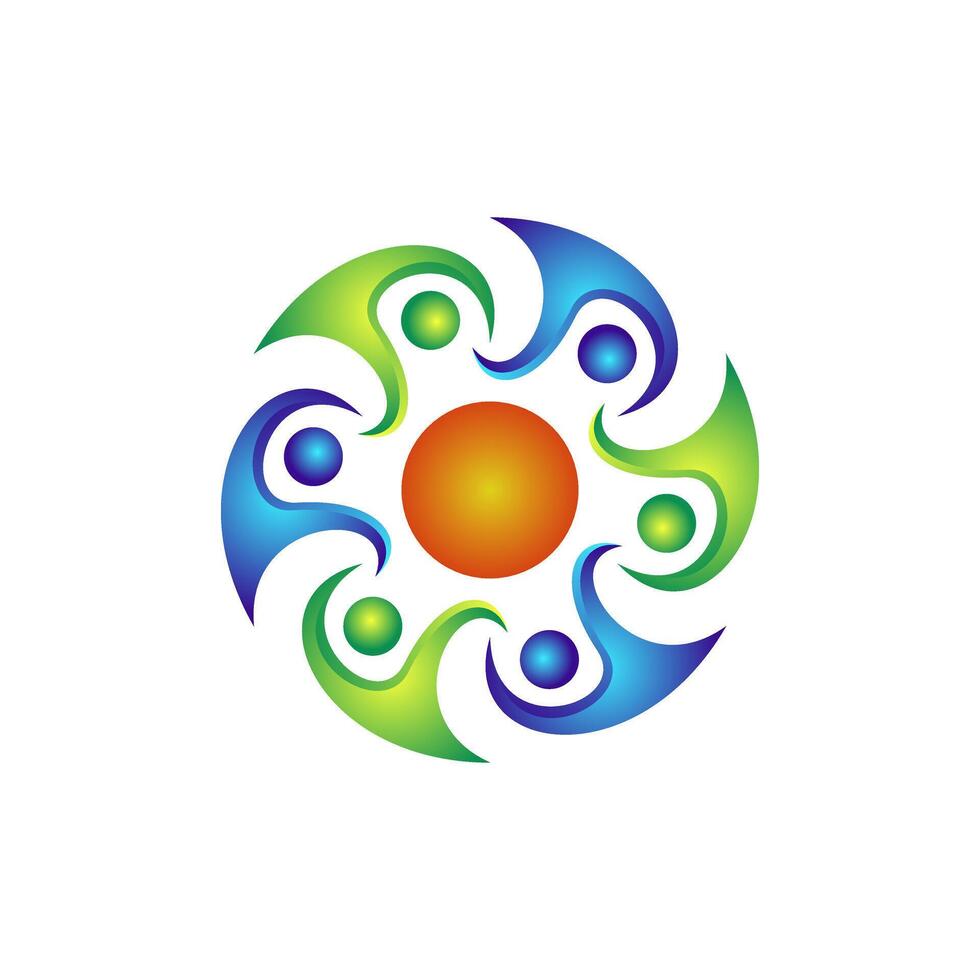 Colorful Abstract Circular Symbol vector