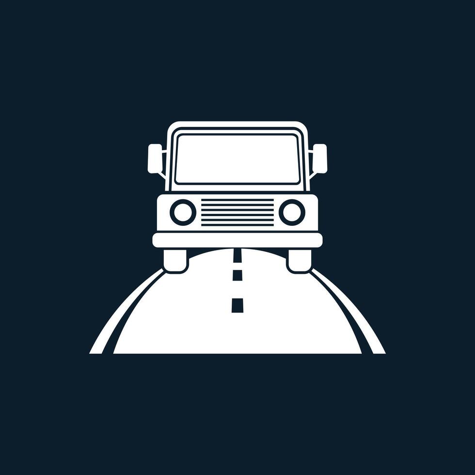 Car on the Road Icon vector