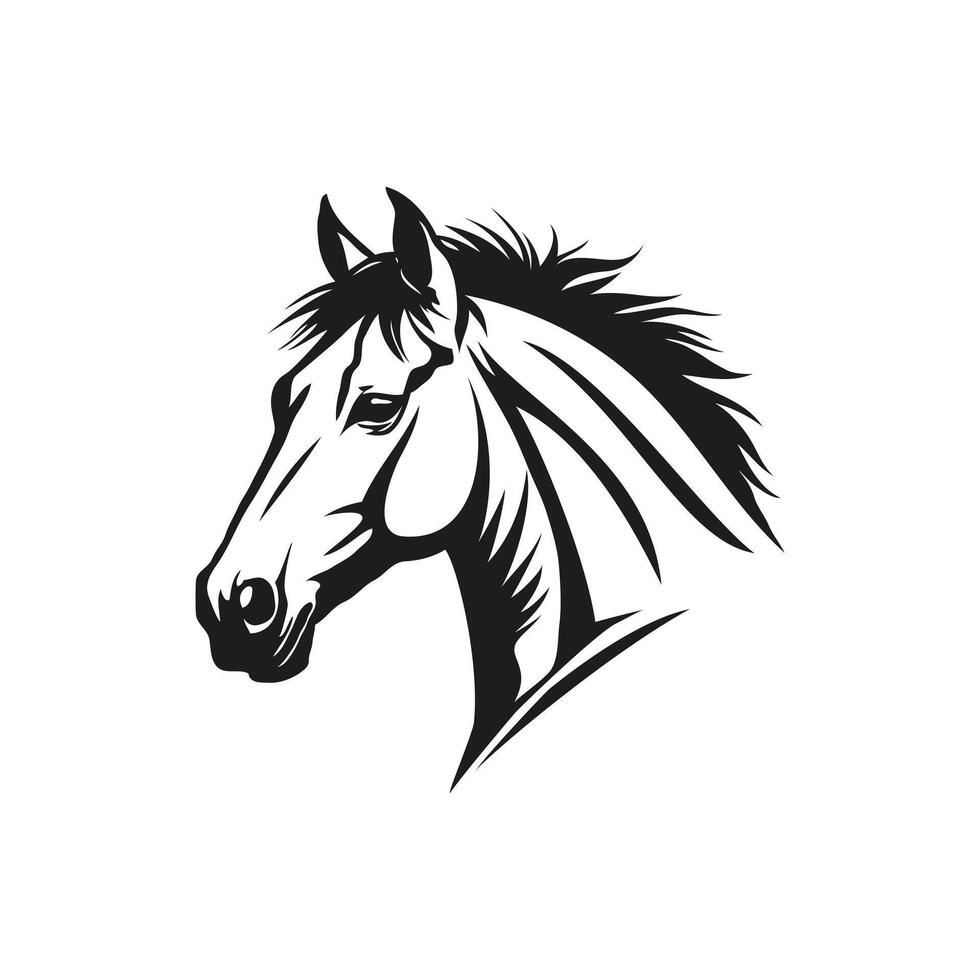Majestic Horse Head Silhouette vector
