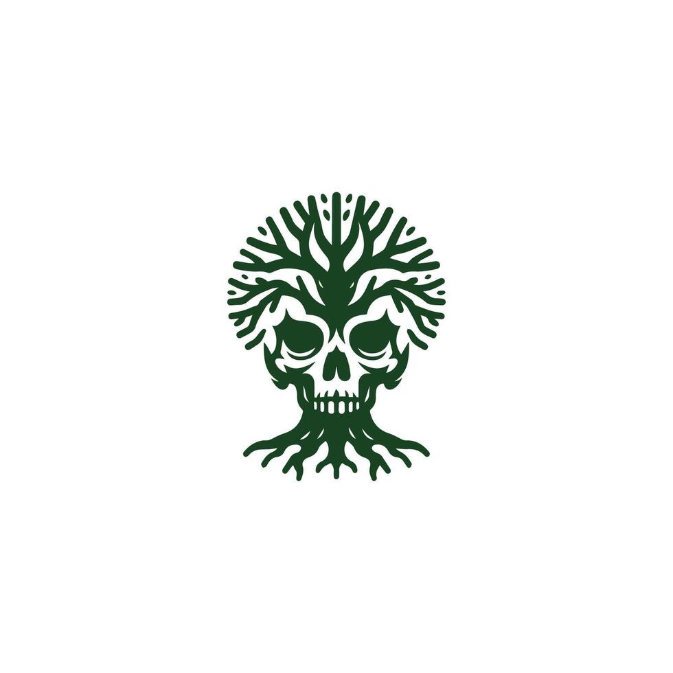 Tree Skull Logo vector
