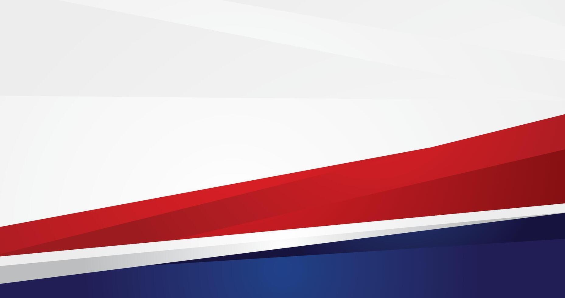 Red blue white geometric background vector