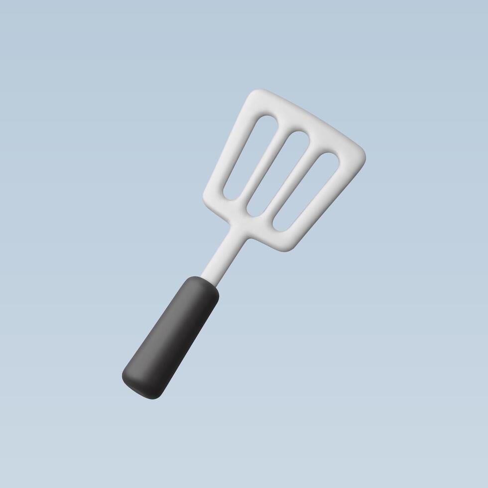 3d Realistic Spatula Icon illustration vector