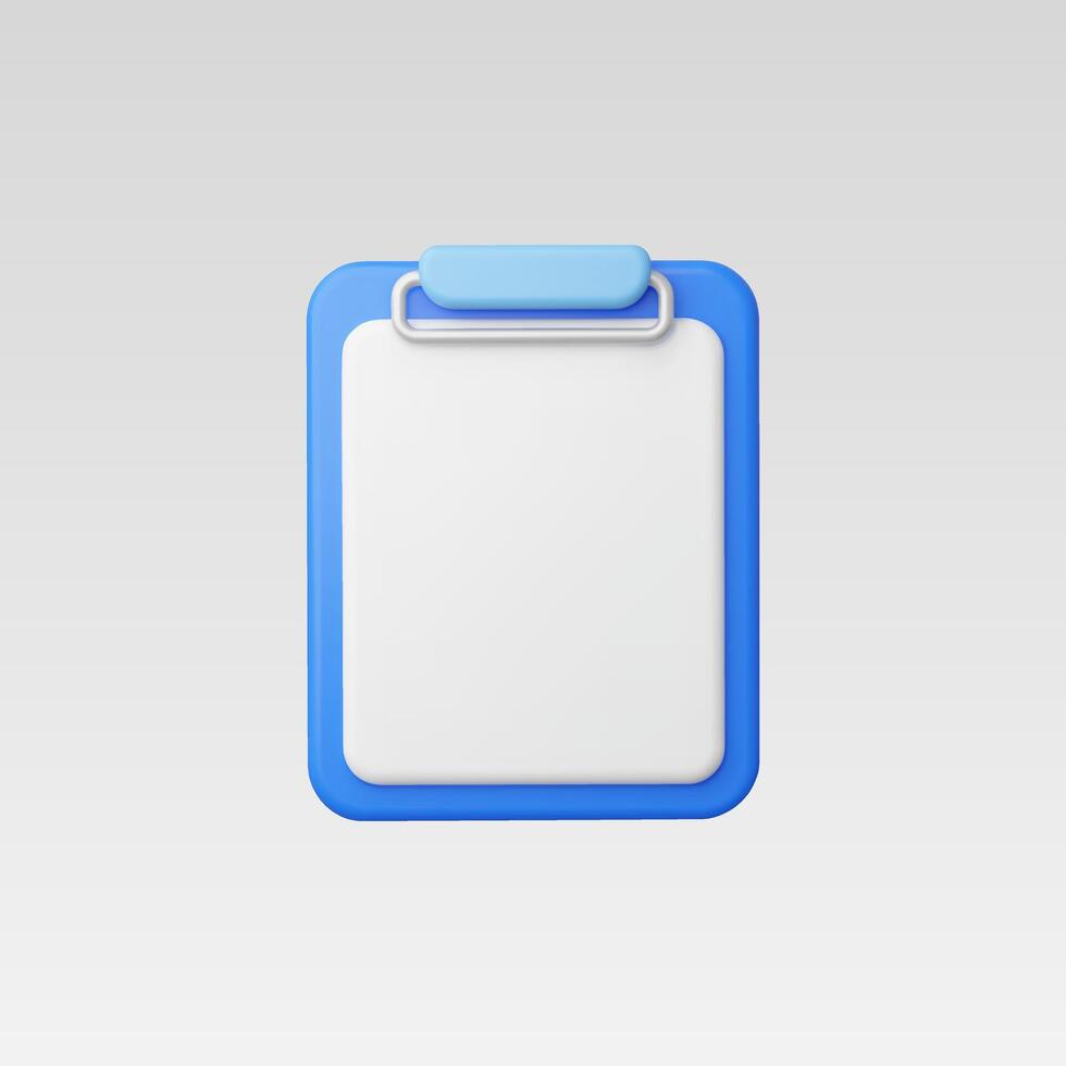 3d Realistic Clipboard icon illustration vector