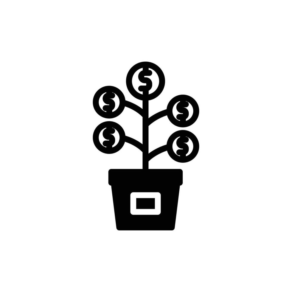 plant growth business icon vector