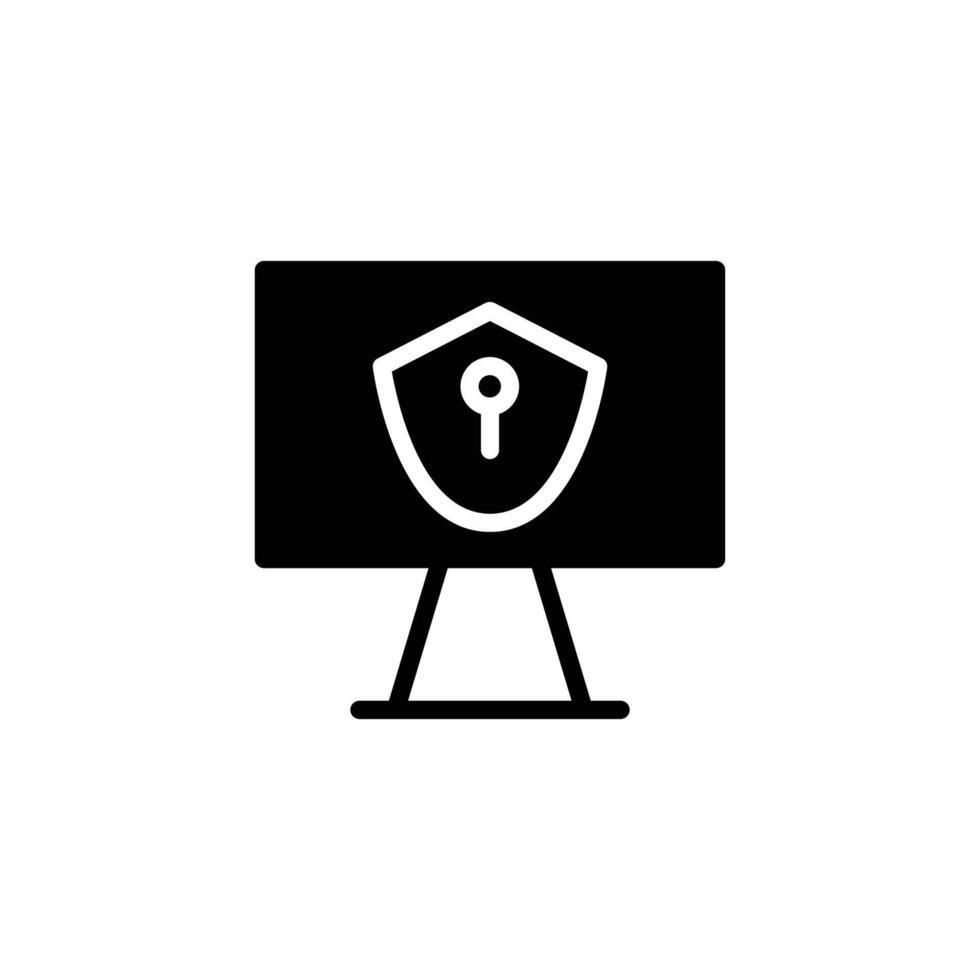secure icon solid vector