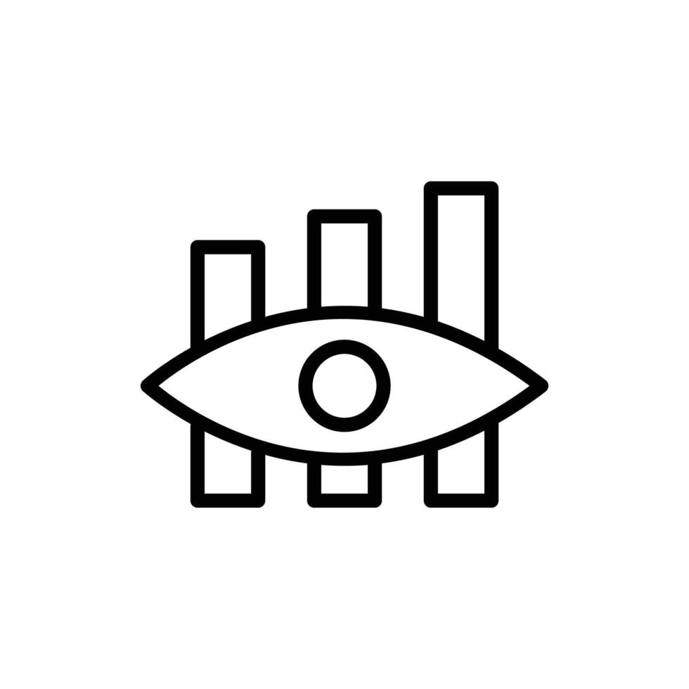 vision chart icon element vector