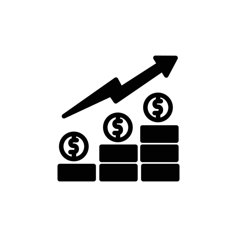 Money increase up Business Analytics vector