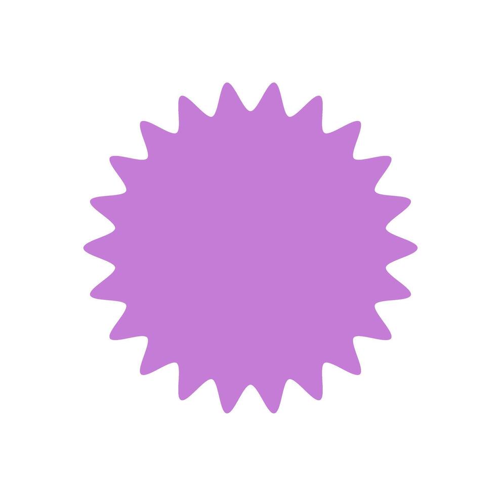 Bold abstract star icon. Modern star shape element. This graphic features a flat and simple design, representing brutalism with a y2k aesthetic. Suitable for contemporary art projects and trendy vector