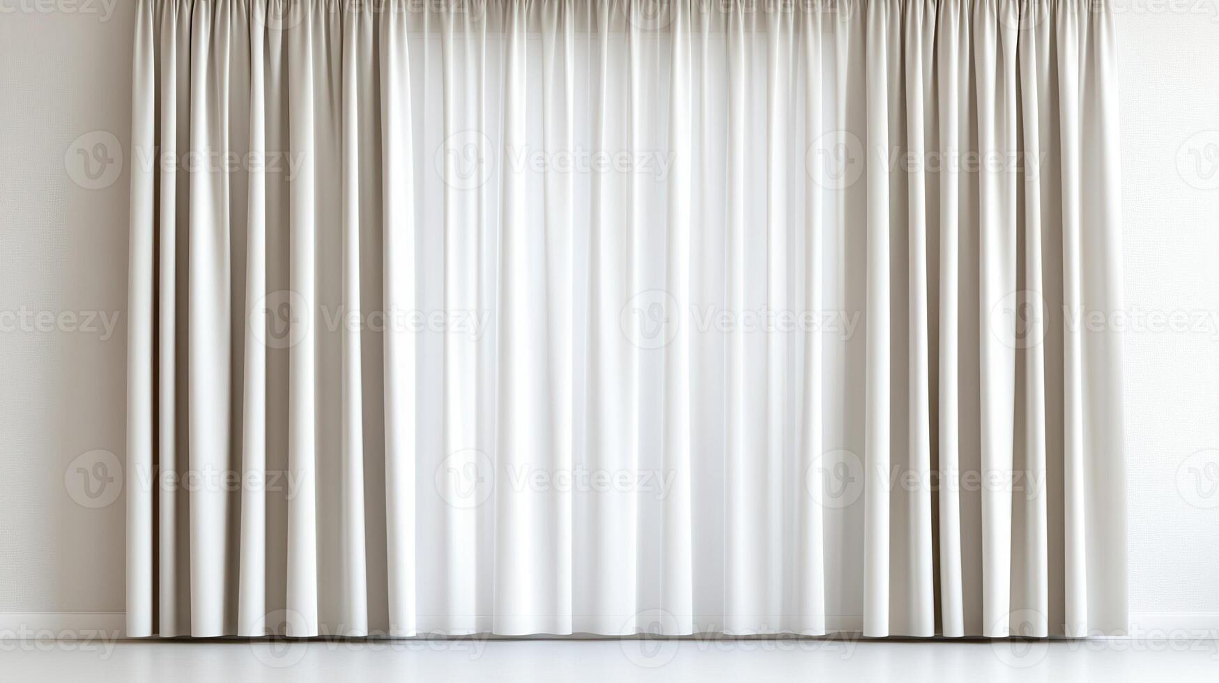 Sunlight through and elegant, white flowing curtains background, creating a serene filters minimalist atmosphere photo