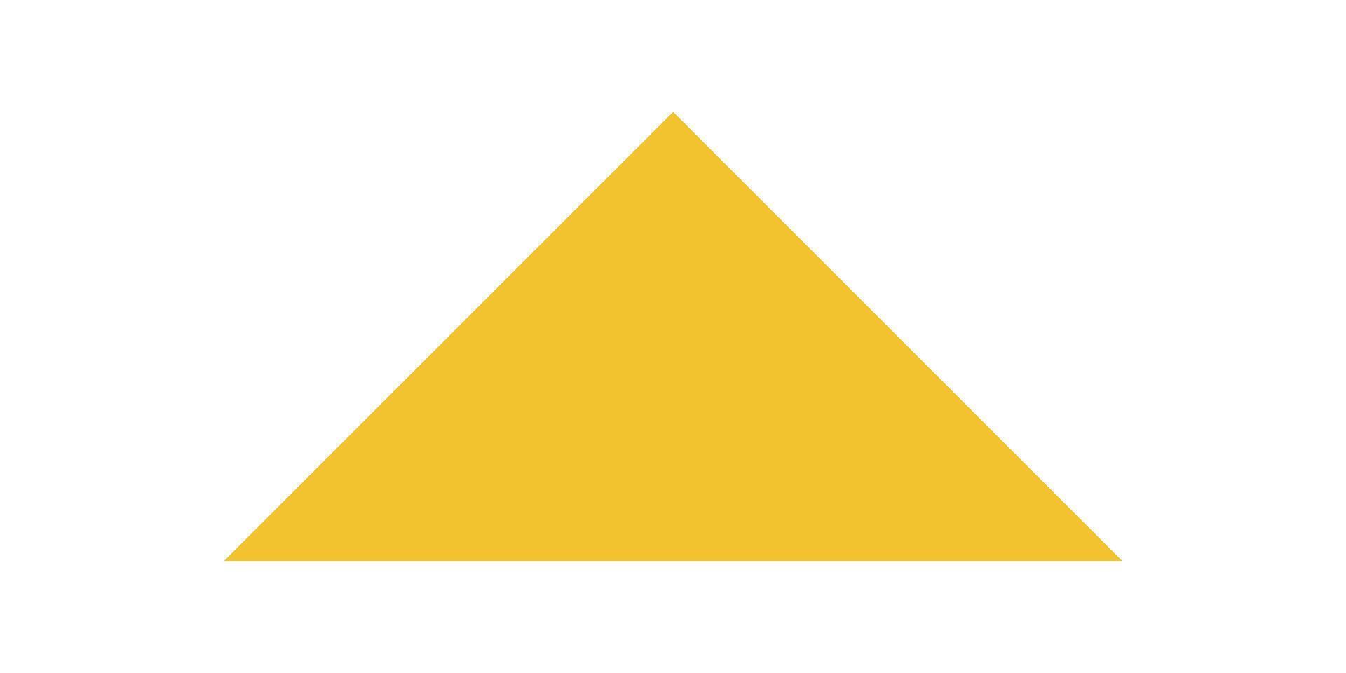 Brutalist triangle icon. Bold geometric shape in modern flat style. Minimalist design, abstract element, and y2k aesthetics suitable for contemporary projects and graphic applications. vector