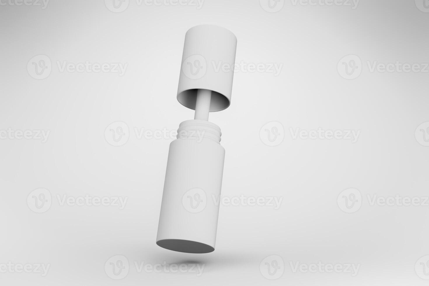 2. Blank packaging cosmetic without any labels intended for packaging design 3D render. photo