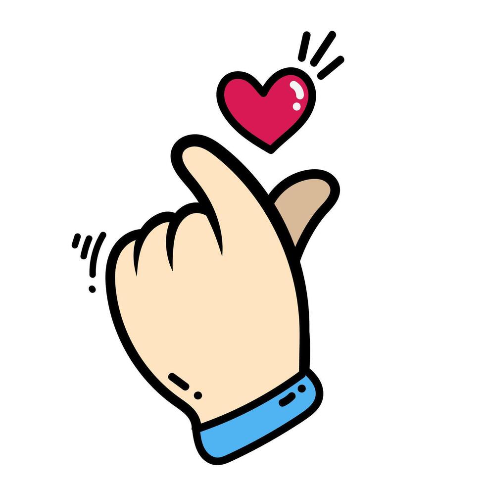 A hand with a heart on it vector