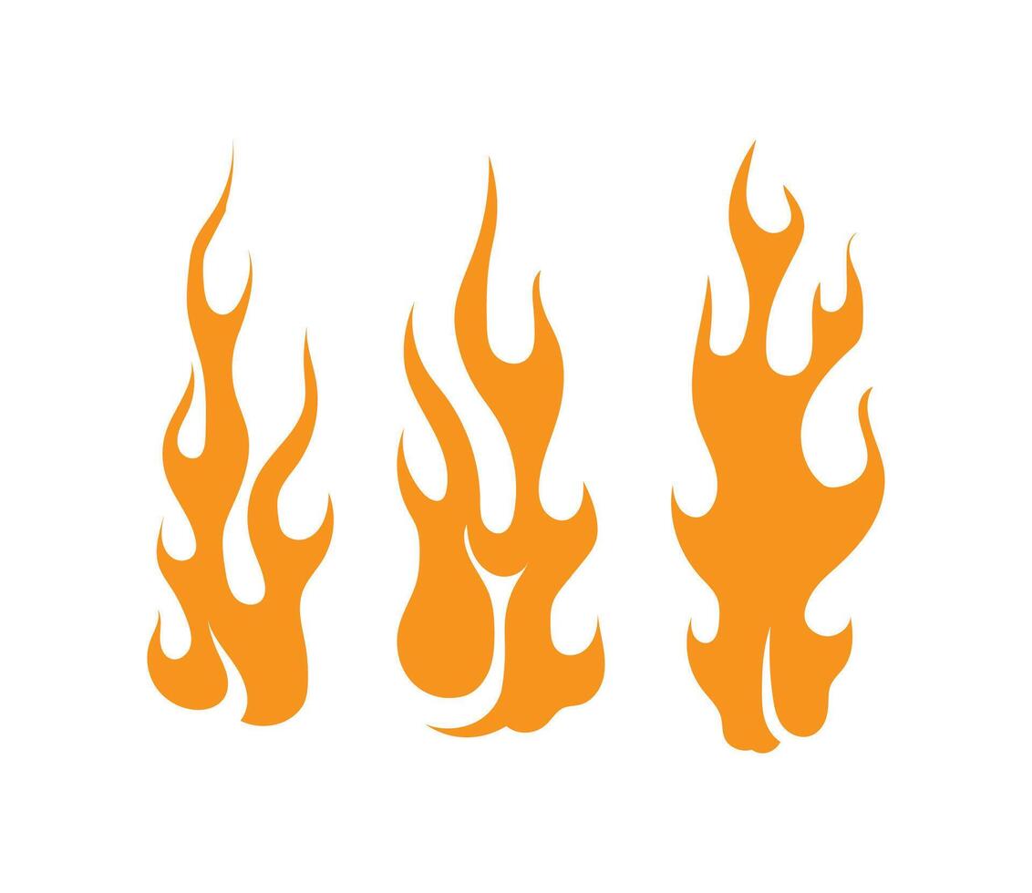 fire flame logo icon design template vector