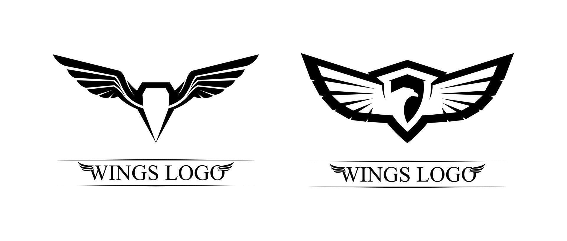 wing logo symbol for a professional designer vector