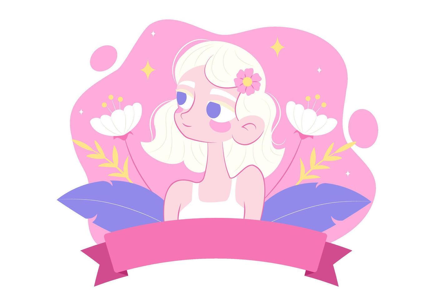 Human Rights Campaign for Albinism Community in Flat Cartoon Style vector