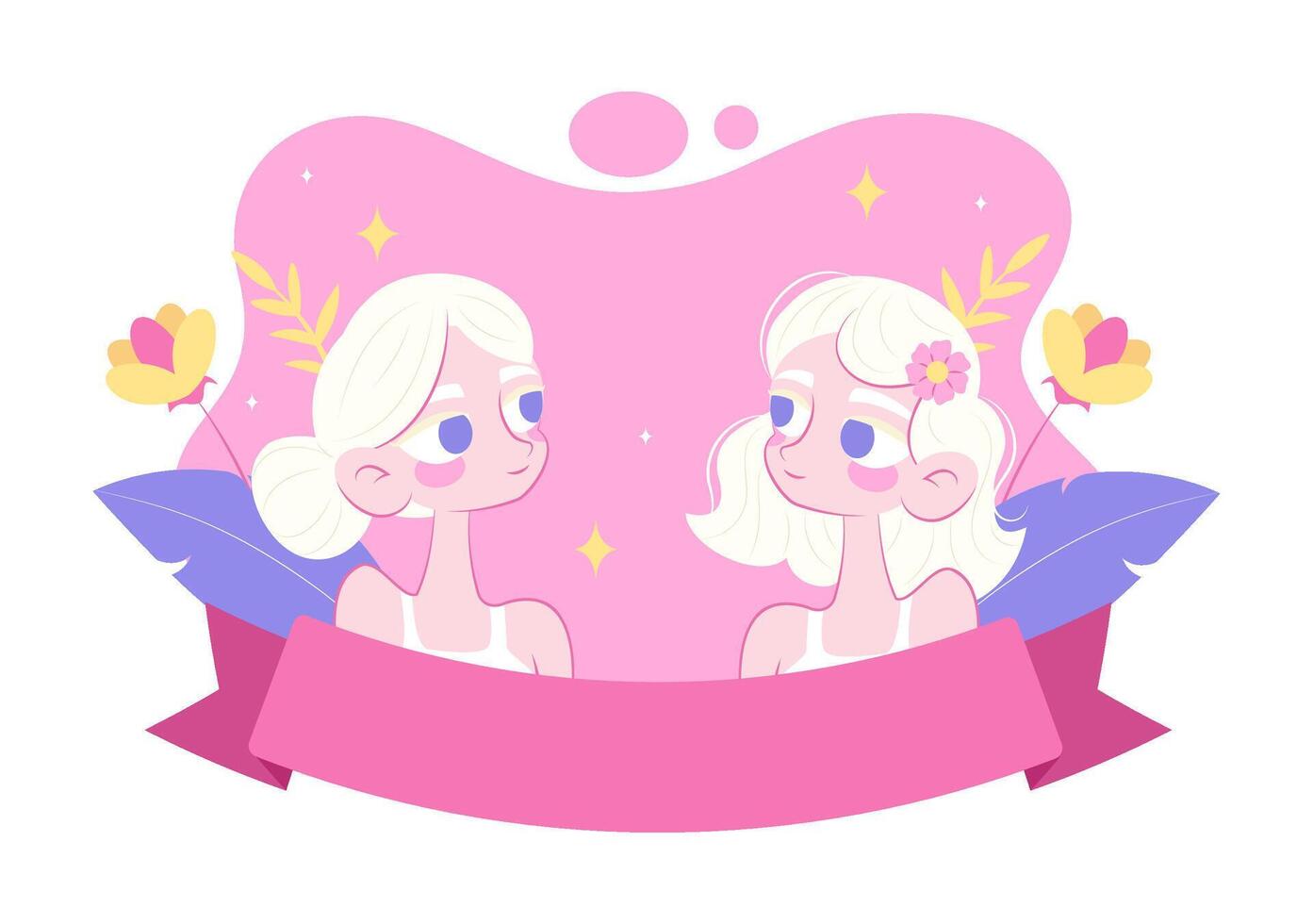 Flat Illustration for Global Awareness of Albinism and Equal Rights vector