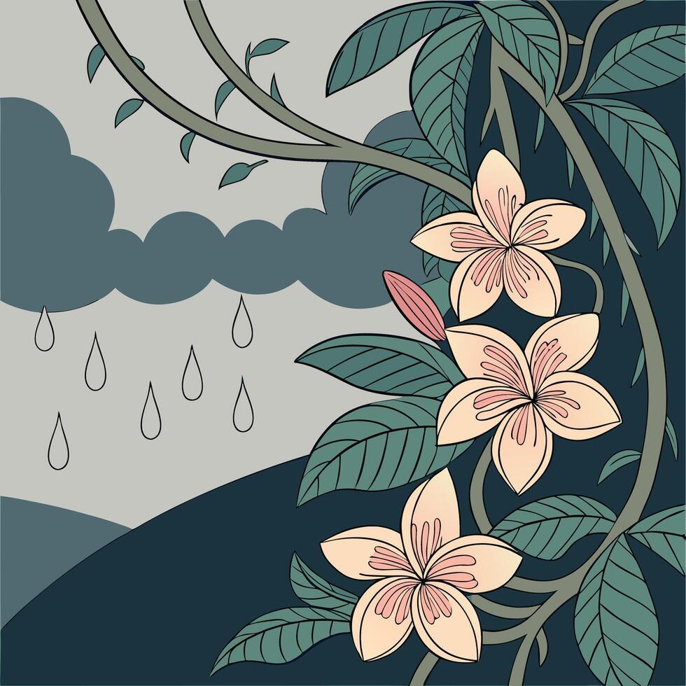 Seamless spring garden pattern with blooming tulips, butterflies, bees, and green vector