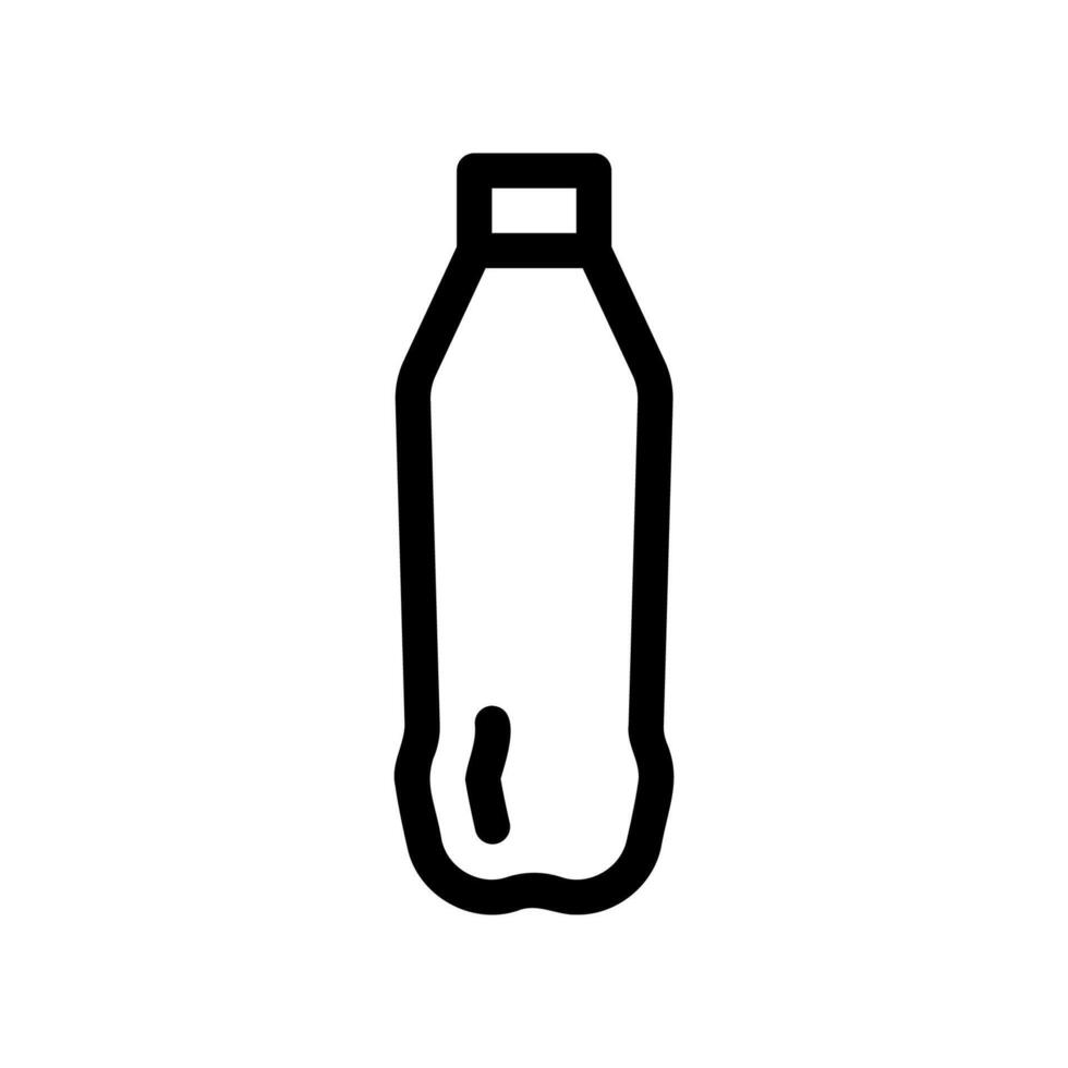Single Plastic Water Bottle Outline Icon Simple Beverage Container vector