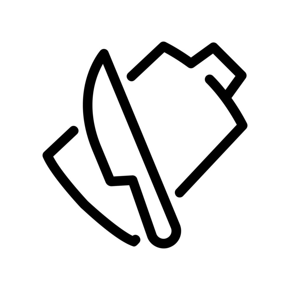 Outline Icon of a Cloche Being Lifted, Revealing Plate Below vector