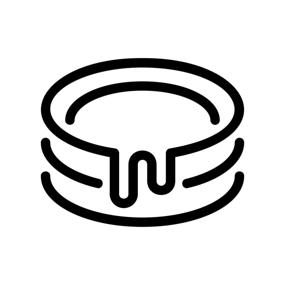 Outline Icon Depicting a Stack of Plates or Clean Dinner Dishes vector