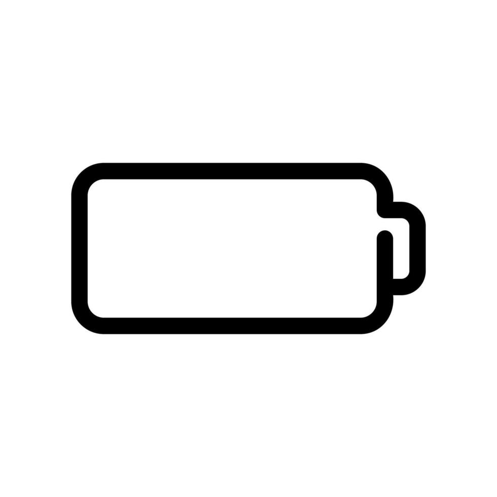 Low battery icon with only one bar remaining indicating minimal charge level left vector