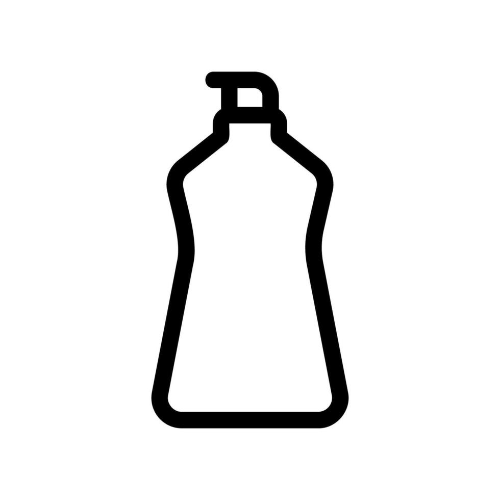 Outline Icon of a Plastic Bottle for Detergent or Cleaning Liquid vector