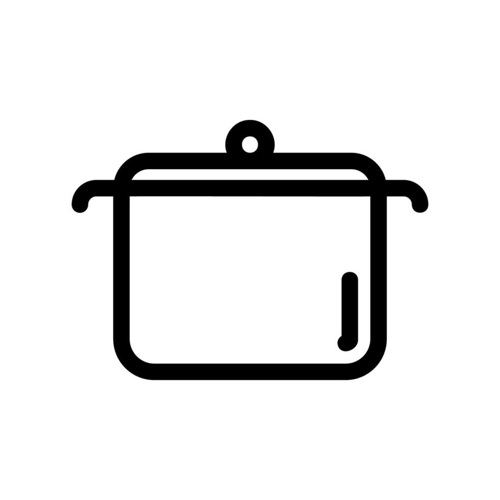 Alternate Outline Design of a Kitchen Cooking Pot with Closed Lid vector