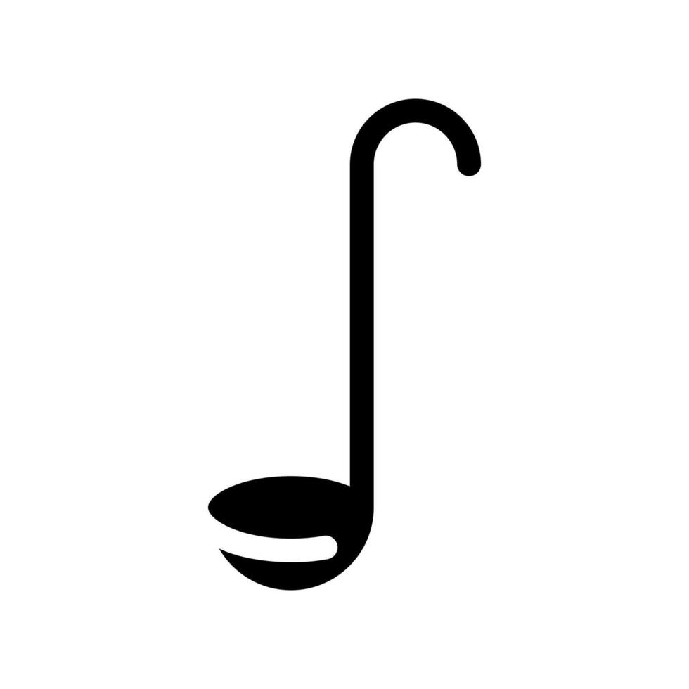 Simple Line Art Icon of a Kitchen Ladle for Serving Liquids vector