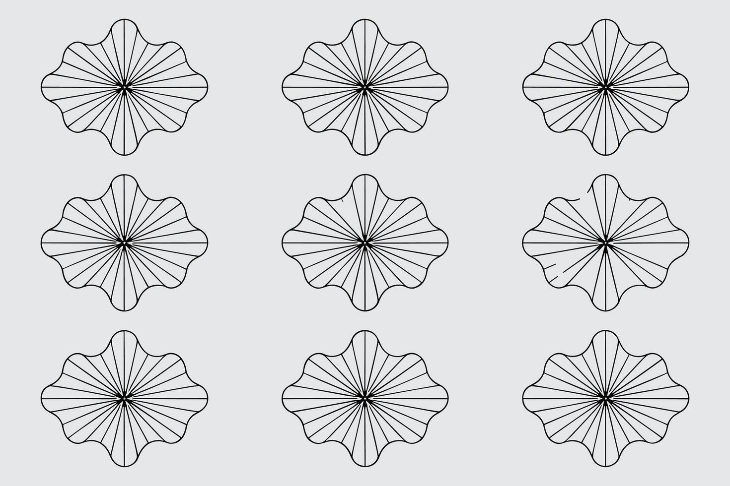 Geometric Pattern Of Abstract Flowers In A Repeatable Arrangement Seamless Background vector