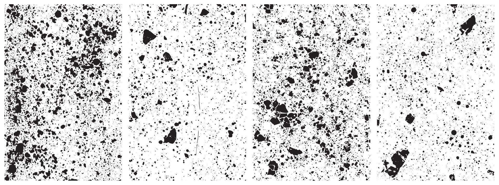 Grunge Ink Splatter Texture Set, High-Resolution Abstract Paint Blot and Spray Backgrounds vector
