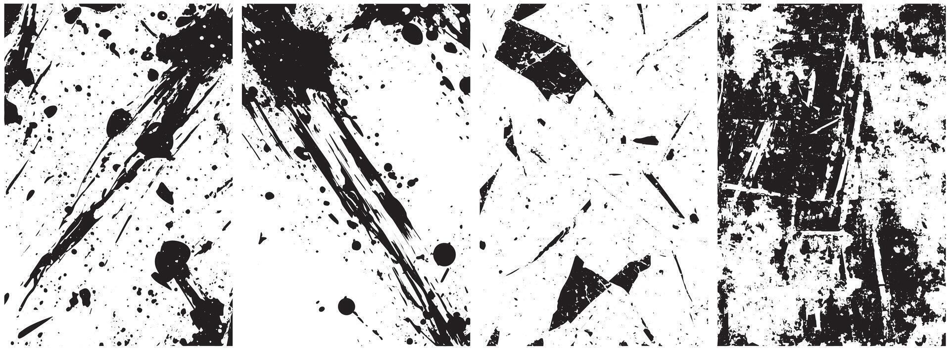 Grunge Ink Splatter Texture Pack, Abstract Drip, Splash, and