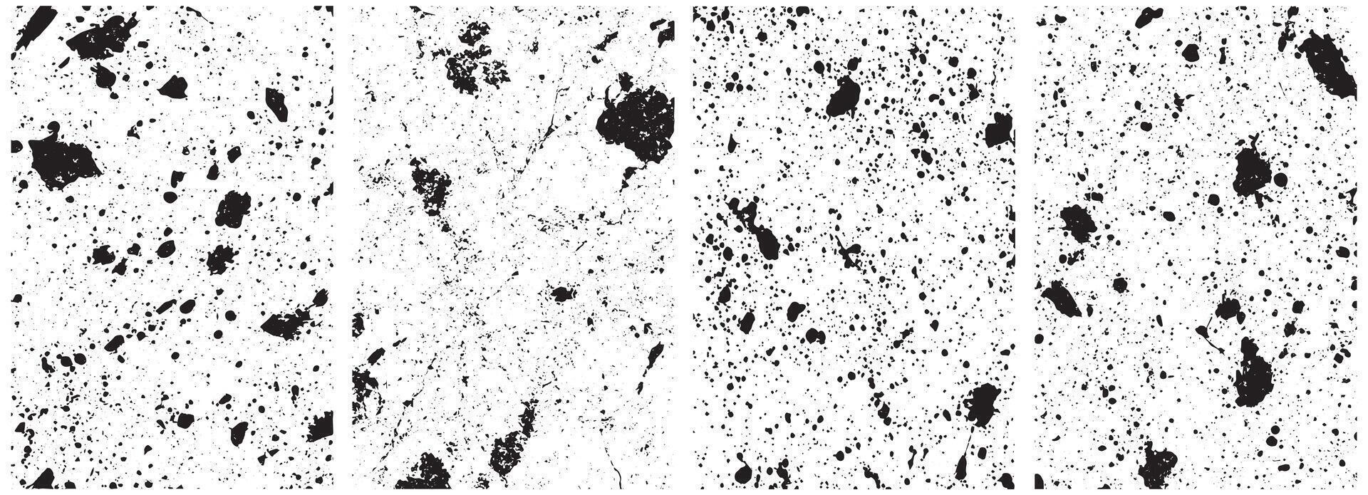 Ink Splatter Texture Collection, Abstract Paint Drops and Grunge Drip Overlays vector