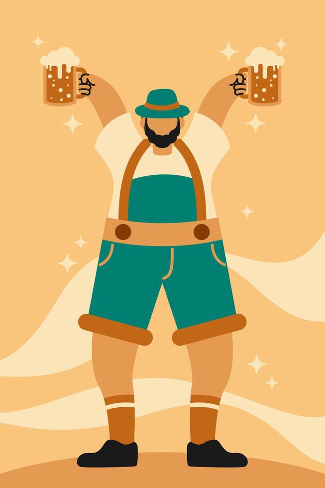 Octoberfest Drinking Beer People Celebration vector