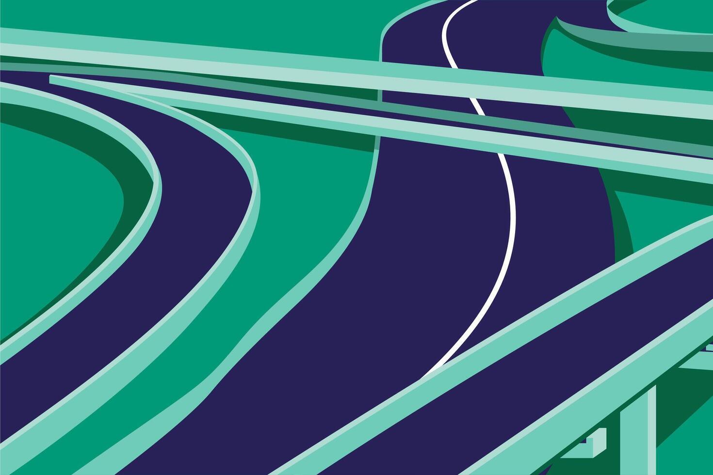 Infrastructure road way illustration vector