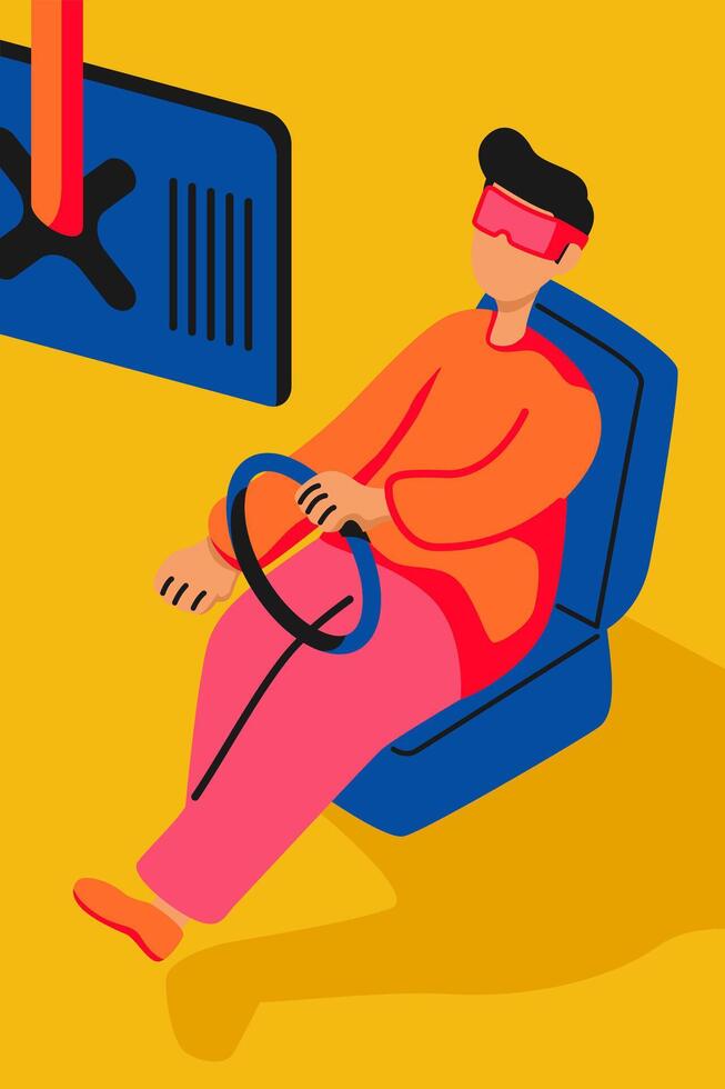 Digital Entertainment Virtual Game Modern Illustration vector