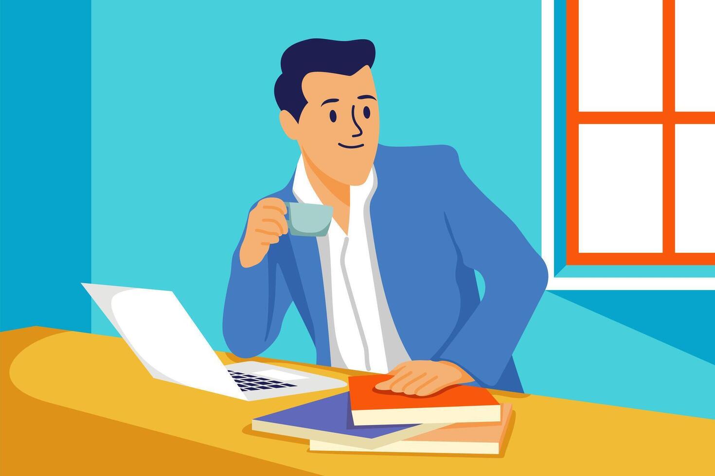 Office life leisure in workplace vector