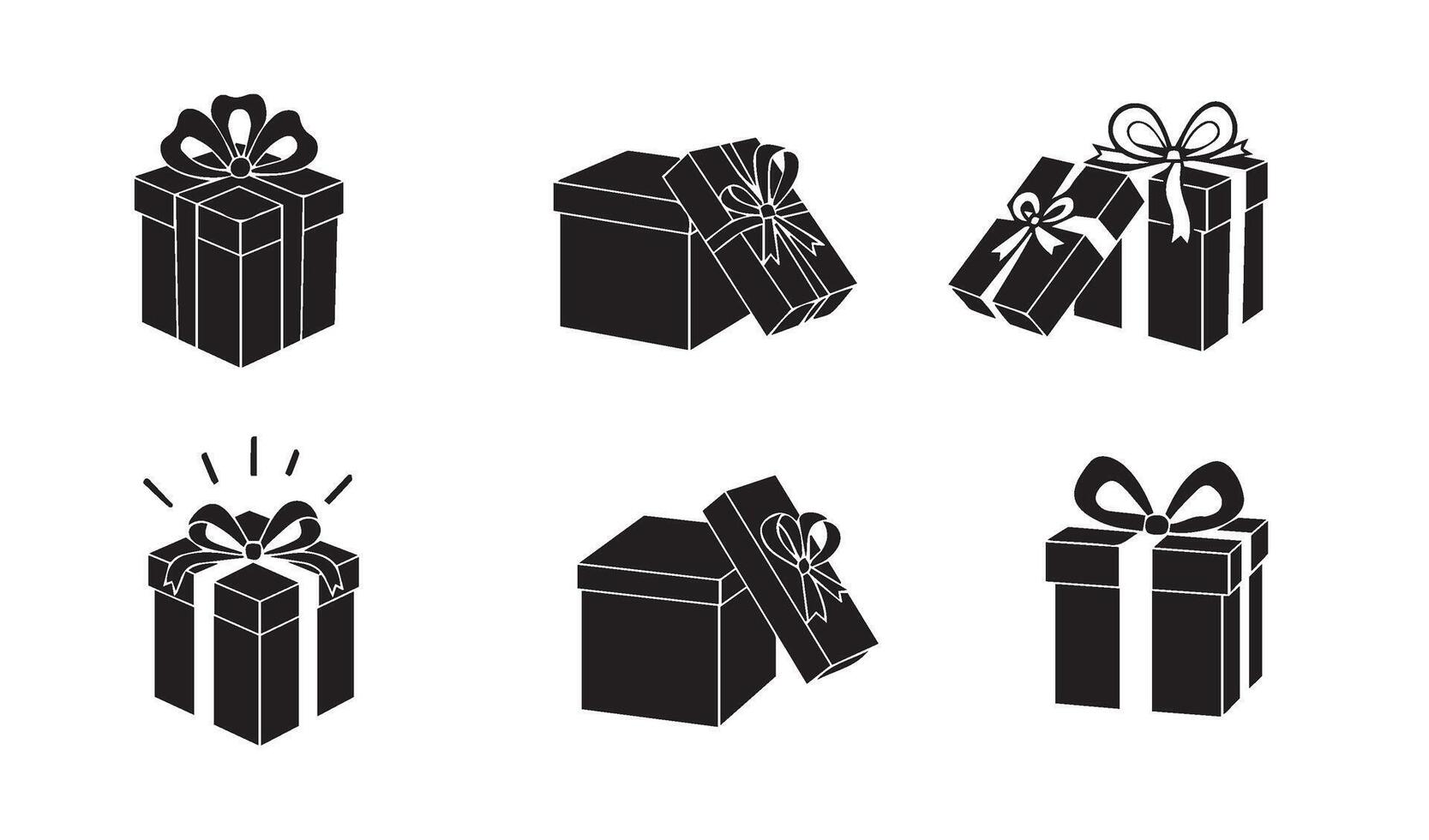 Refined Gift Box Graphics Supporting Design Innovation vector