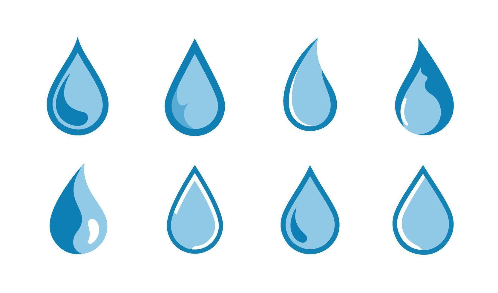 Unique Water Droplet Shapes Adding Flair to Graphic Content vector