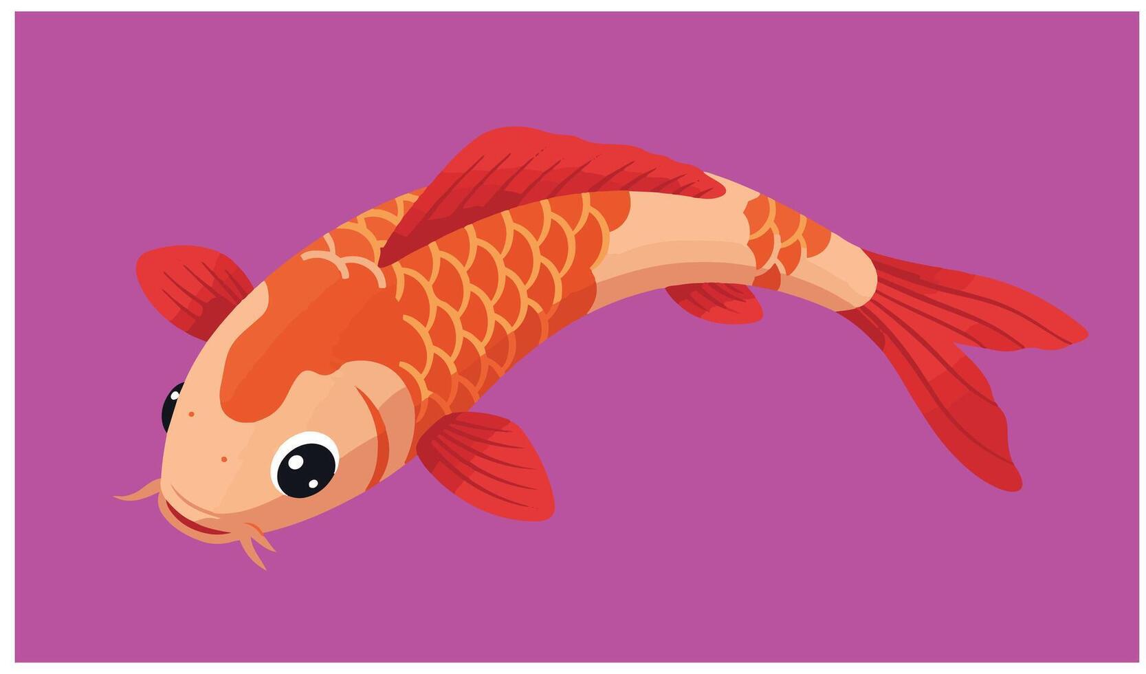 Stylish Koi Fish Illustration Supporting Nature-Inspired Artwork vector