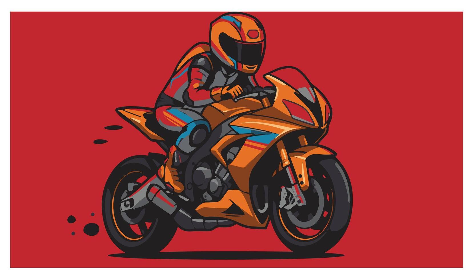 Thrilling motorcycle racing themes showcasing vibrant motorsport icons capturing the essence of modern racing aesthetic in bold and dynamic designs vector