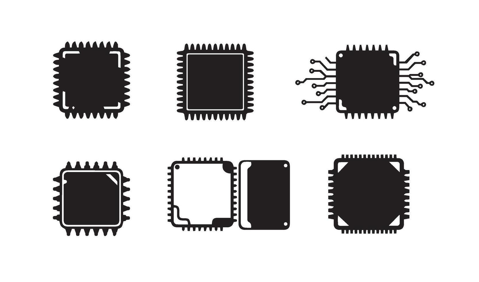 Bold Microchip Designs Supporting Advanced Graphic Projects vector
