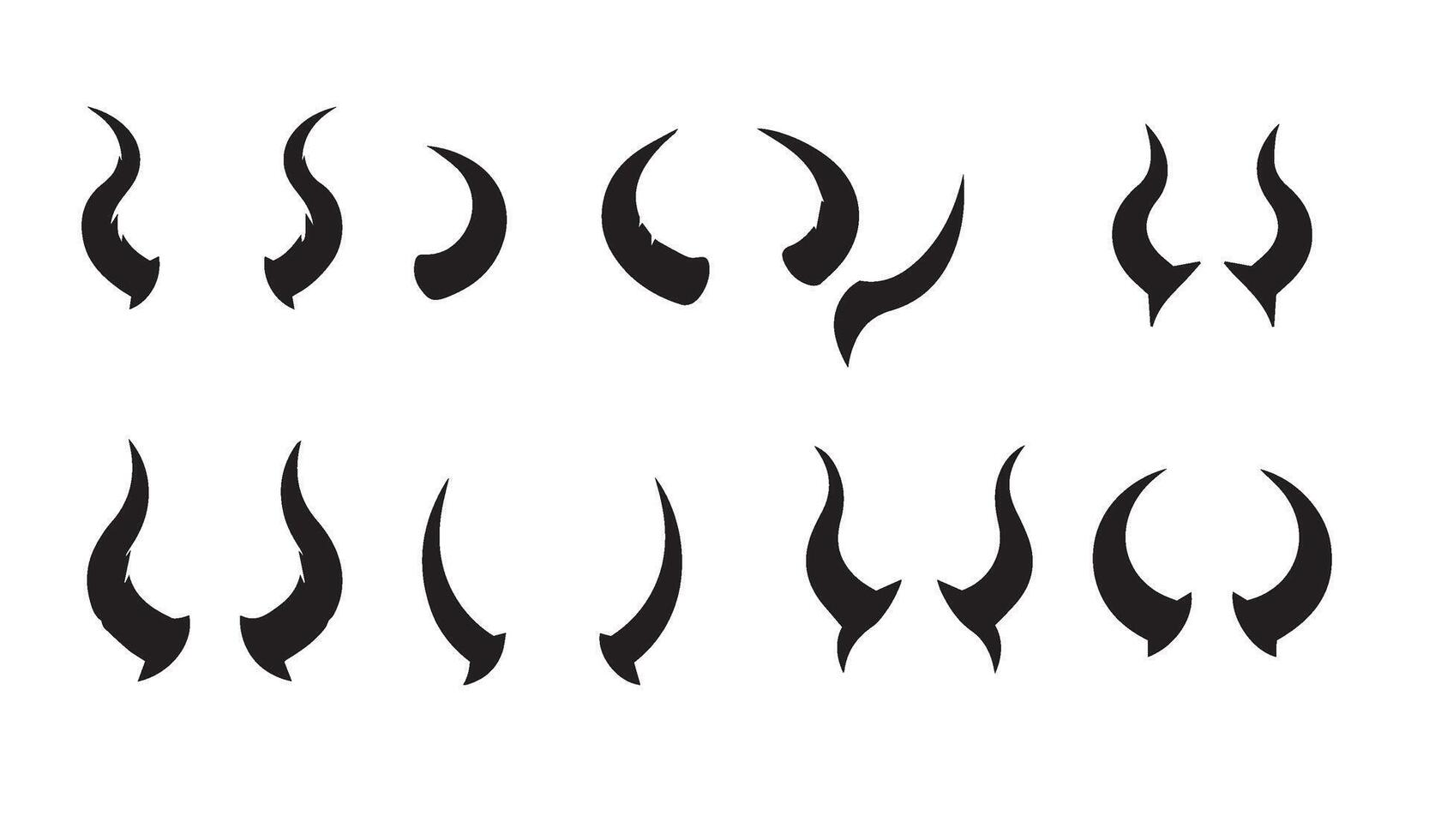 Trendy Horns Design Collection displaying artistic inspirations in well-curated high-quality graphic elements vector